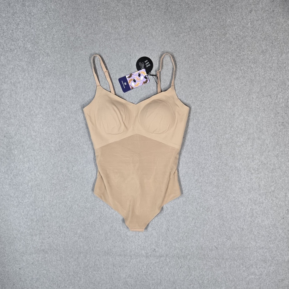 Honeylove Women Shapewear Large Beige Adjustable Strap Bodysuit NWT